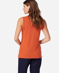 ALTERNATE VIEW OF WOMEN'S COLBY SLEEVELESS CREW IN SPICED ORANGE image number 2