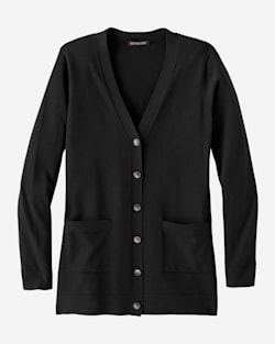 WOMEN'S COLBY V-NECK CARDIGAN IN BLACK image number 1