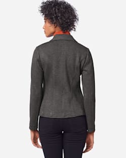 ADDITIONAL VIEW OF WOMEN'S DOUBLE KNIT BLAZER IN CHARCOAL HTHR/SOFT GREY image number 2