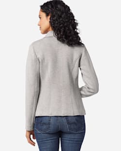 ADDITIONAL VIEW OF WOMEN'S DOUBLE KNIT BLAZER IN SOFT GREY/TAUPE image number 2