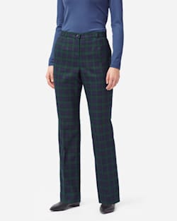 パンツ 80s check wool slacks black watch talon Chanel 99C 1999 Cruise Vintage Black Wool Trousers Slacks