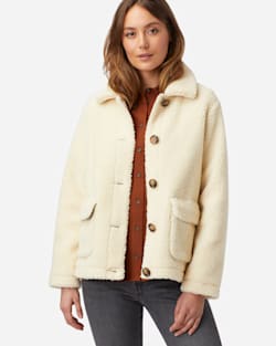 WOMEN'S BERBER FLEECE JACKET IN NATURAL image number 1