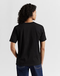 ALTERNATE VIEW OF WOMEN'S DESCHUTES EMBROIDERED TEE IN BLACK image number 3