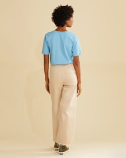 ALTERNATE VIEW OF WOMEN'S DESCHUTES EMBROIDERED TEE IN SKY BLUE image number 6