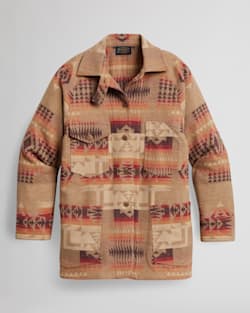 Vintage Pendleton Wool Jacket Car Coat Brown Black Plaid