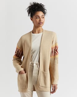 WOMEN'S OPEN FRONT COTTON CARDIGAN IN WARM SAND CHIEF JOSEPH image number 1