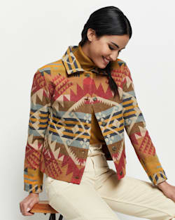 ALTERNATE VIEW OF WOMEN'S LIMITED EDITION CARDWELL WOOL JACKET IN JOURNEY WEST MULTI image number 4