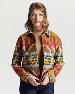 ALTERNATE VIEW OF WOMEN'S LIMITED EDITION CARDWELL WOOL JACKET IN JOURNEY WEST MULTI image number 6