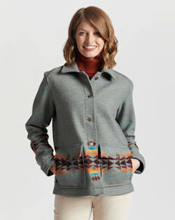 WOMEN'S WESTERN HORIZONS COAT IN BLUE CRESCENT BUTTE image number 1