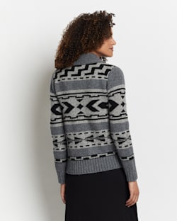 Pendleton Pendleton Women's Graphic Shetland Zip Sweater, Chili Red Multi, X-Small WOMEN'S GRAPHIC SHETLAND ZIP CARDIGAN