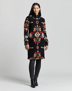 WOMEN'S ROCK POINT ARCHIVE BLANKET COAT IN BLACK image number 1