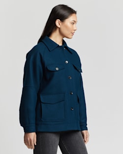 ALTERNATE VIEW OF WOMEN'S MARIS WOOL COAT IN DEEP TEAL image number 2