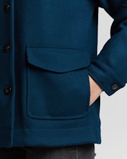 ALTERNATE VIEW OF WOMEN'S MARIS WOOL COAT IN DEEP TEAL image number 4