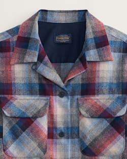 ALTERNATE VIEW OF WOMEN'S PLAID BOYFRIEND BOARD SHIRT IN GREY/BERRY MULTI CHECK image number 2