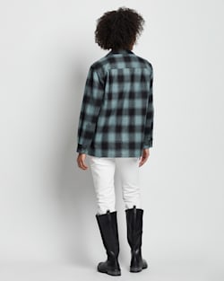 ALTERNATE VIEW OF WOMEN'S BOYFRIEND BOARD SHIRT IN SHALE MIX BUFFALO OMBRE image number 3