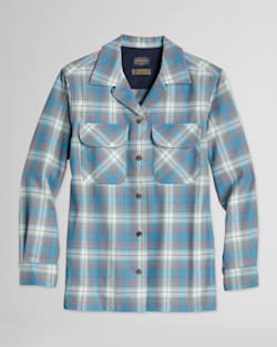 ALTERNATE VIEW OF WOMEN'S BOYFRIEND PLAID BOARD SHIRT IN BLUE/PURPLE PLAID image number 6