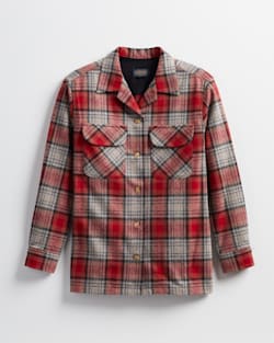 WOMEN'S BOYFRIEND BOARD SHIRT IN RED/TAN MIX PLAID image number 1