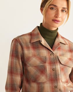 ALTERNATE VIEW OF WOMEN'S BOYFRIEND BOARD SHIRT IN COPPER/GOLD MULTI image number 2