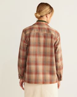 ALTERNATE VIEW OF WOMEN'S BOYFRIEND BOARD SHIRT IN COPPER/GOLD MULTI image number 3