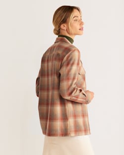 ALTERNATE VIEW OF WOMEN'S BOYFRIEND BOARD SHIRT IN COPPER/GOLD MULTI image number 4