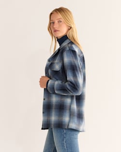 ALTERNATE VIEW OF WOMEN'S BOYFRIEND BOARD SHIRT IN BLUE MIX OMBRE image number 2