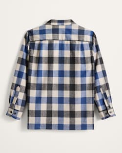 ALTERNATE VIEW OF WOMEN'S PLAID BOYFRIEND BOARD SHIRT IN BLUE/TAN CHECK image number 2