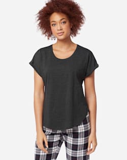 WOMEN'S SHORT-SLEEVE JERSEY TEE IN CHARCOAL HEATHER image number 1