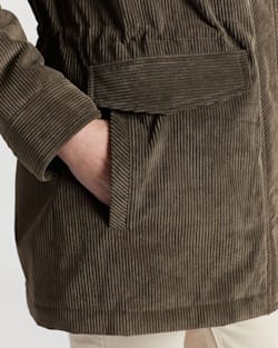 ALTERNATE VIEW OF WOMEN'S ODESSA HOODED CORDUROY JACKET IN BREEN image number 6