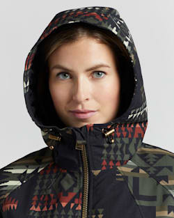 ALTERNATE VIEW OF WOMEN'S SEQUOIA INSULATED RIPSTOP ANORAK IN BLACK/OLIVE CHIEF JOSEPH image number 6