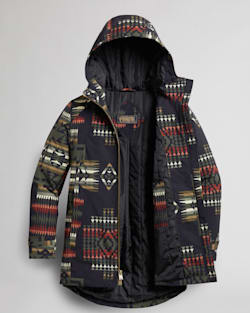 ALTERNATE VIEW OF WOMEN'S SEQUOIA INSULATED RIPSTOP ANORAK IN BLACK/OLIVE CHIEF JOSEPH image number 7