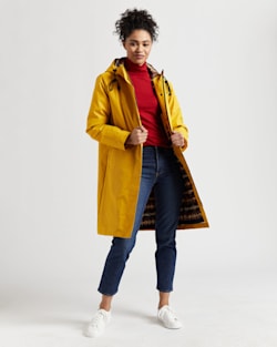 ALTERNATE VIEW OF WOMEN'S EUREKA INSULATED WATERPROOF COAT IN YELLOW image number 5