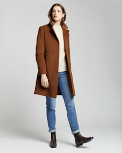 ALTERNATE VIEW OF WOMEN'S WALKER WOOL COAT IN TORTOISE BROWN image number 6