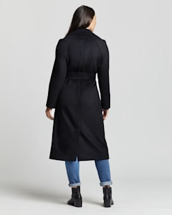 ALTERNATE VIEW OF WOMEN'S UPTOWN LONG WOOL COAT IN BLACK image number 3