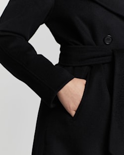 ALTERNATE VIEW OF WOMEN'S UPTOWN LONG WOOL COAT IN BLACK image number 4
