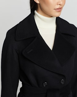 ALTERNATE VIEW OF WOMEN'S UPTOWN LONG WOOL COAT IN BLACK image number 5
