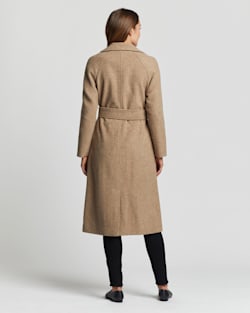 ALTERNATE VIEW OF WOMEN'S UPTOWN LONG WOOL COAT IN WHEAT image number 3