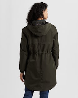 ALTERNATE VIEW OF WOMEN'S TECHRAIN HOODED ANORAK IN OLIVE image number 3