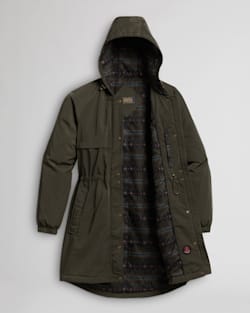 ALTERNATE VIEW OF WOMEN'S TECHRAIN HOODED ANORAK IN OLIVE image number 7