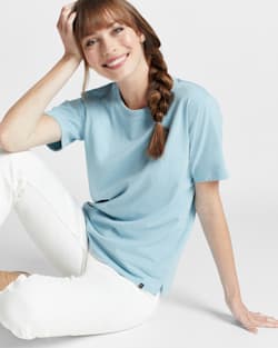 ALTERNATE VIEW OF WOMEN'S DESCHUTES TEE IN DUSTY AQUA image number 5