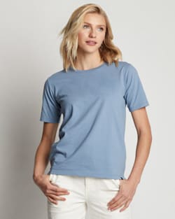 ALTERNATE VIEW OF WOMEN'S DESCHUTES TEE IN BAY BLUE image number 2