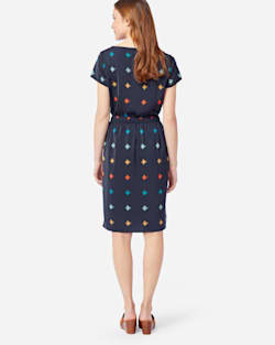 ALTERNATE VIEW OF PULL ON SKIRT IN MIDNIGHT NAVY PRINT image number 2