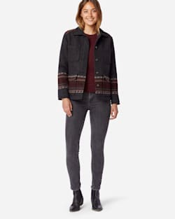 ALTERNATE VIEW OF WOMEN'S WESTERN HORIZONS WOOL COAT IN BLACK SANTA ROSA image number 3