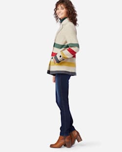 ALTERNATE VIEW OF WOMEN'S GLACIER PARK WOOL PEA COAT IN ANTIQUE WHITE GLACIER P image number 2