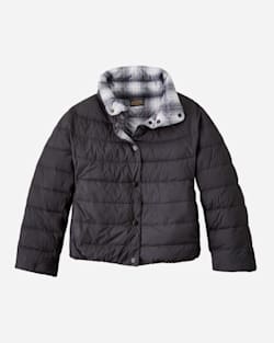 ALTERNATE VIEW OF WOMEN'S REVERSIBLE QUILTED PUFFER JACKET IN BLACK image number 2