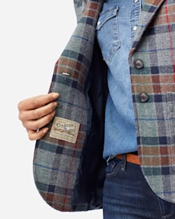 ALTERNATE VIEW OF WOMEN'S BRYNN OREGON TWEED WOOL BLAZER IN GREY MIX PLAID image number 4