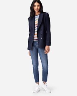 WOMEN'S PRESTON DOUBLE-BREASTED BLAZER IN NAVY image number 1