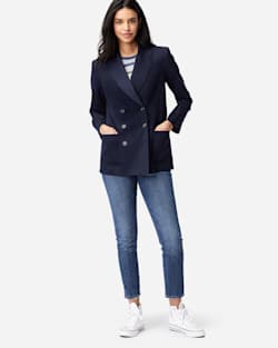 ALTERNATE VIEW OF WOMEN'S PRESTON DOUBLE-BREASTED BLAZER IN NAVY image number 3