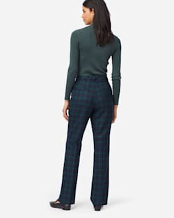 ALTERNATE VIEW OF WOMEN'S BLACK WATCH STRAIGHT LEG PANTS IN BLACK WATCH TARTAN image number 2