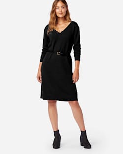MERINO SWEATER DRESS IN BLACK image number 1