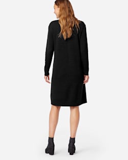 ALTERNATE VIEW OF MERINO SWEATER DRESS IN BLACK image number 2